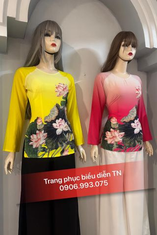  ABB15 - Trang Phục Áo Bà Ba Nữ sen vàng, sen hồng 