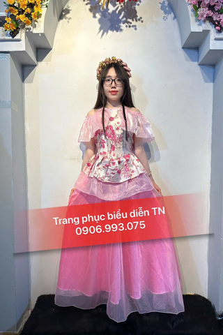  VM19 - Trang Phục Yếm Múa Gấm Hồng 