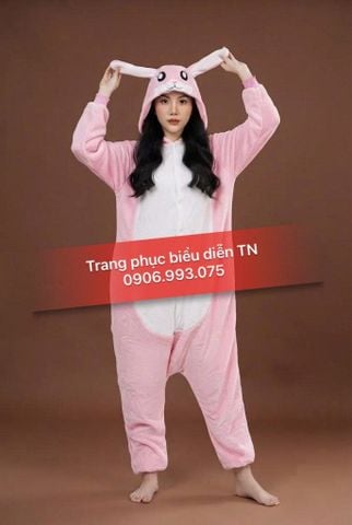  HT91 - Trang Phục Thỏ Hồng Bụng Trắng 