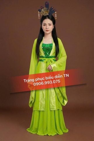 HT10B - Trang Phục Hằng Nga Xanh Lá 
