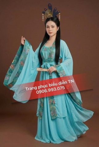  HT10A - Trang Phục Hằng Nga Xanh Ngọc 