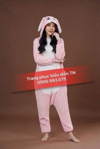  HT91 - Trang Phục Thỏ Hồng Bụng Trắng 