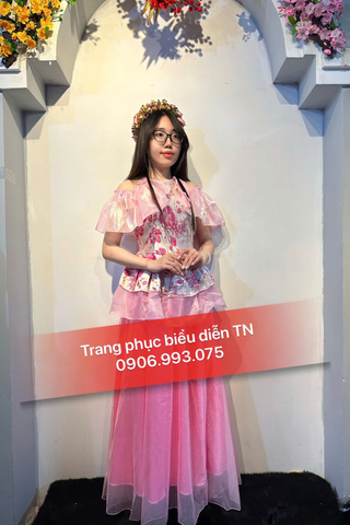  VM19 - Trang Phục Yếm Múa Gấm Hồng 