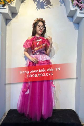  VM15 - Trang Phục Váy Yếm Múa Hồng 