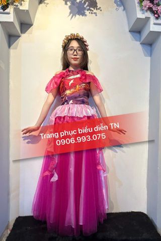  VM15 - Trang Phục Váy Yếm Múa Hồng 