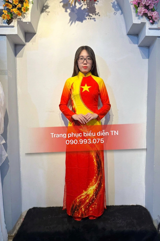  AD05C - Áo Dài Nữ Sao Vàng SM1 