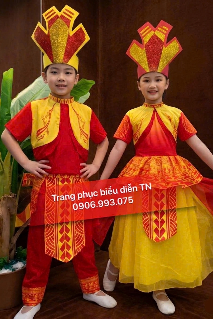 TE54 - Trang phục Âu Lạc Tiểu Học tay ngắn