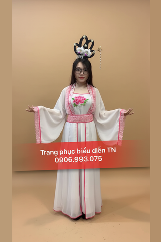  HT126 - Trang Phục Hằng Nga Cổ Trang Hồng Nhạt 
