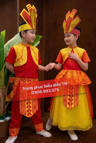  TE54 - Trang phục Âu Lạc Tiểu Học tay ngắn 