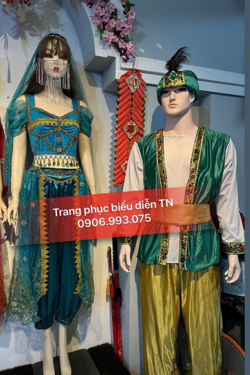 NN06 - Trang phục Ấn Độ Nam Xanh Lá