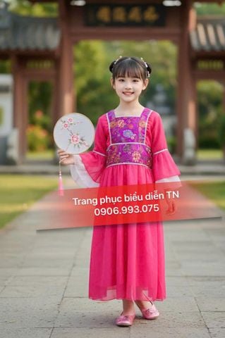  HT62 - Trang Phục Hằng Nga Trẻ Em Hồng Sen 
