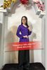 ABB69 - Áo Bà Ba Gấm Nữ Tím Than