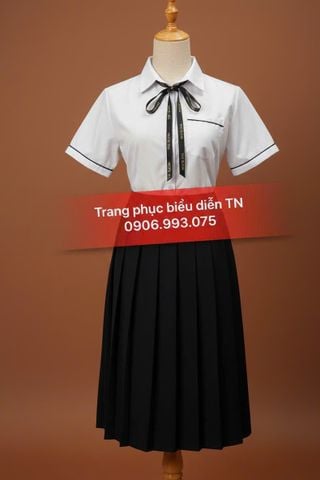  ĐP06 - Váy Xếp Ly Cấp 2-3 Dài Qua Gối 