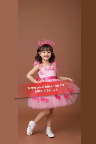  TE14 - Váy Bồng Hồng Bé Gái 