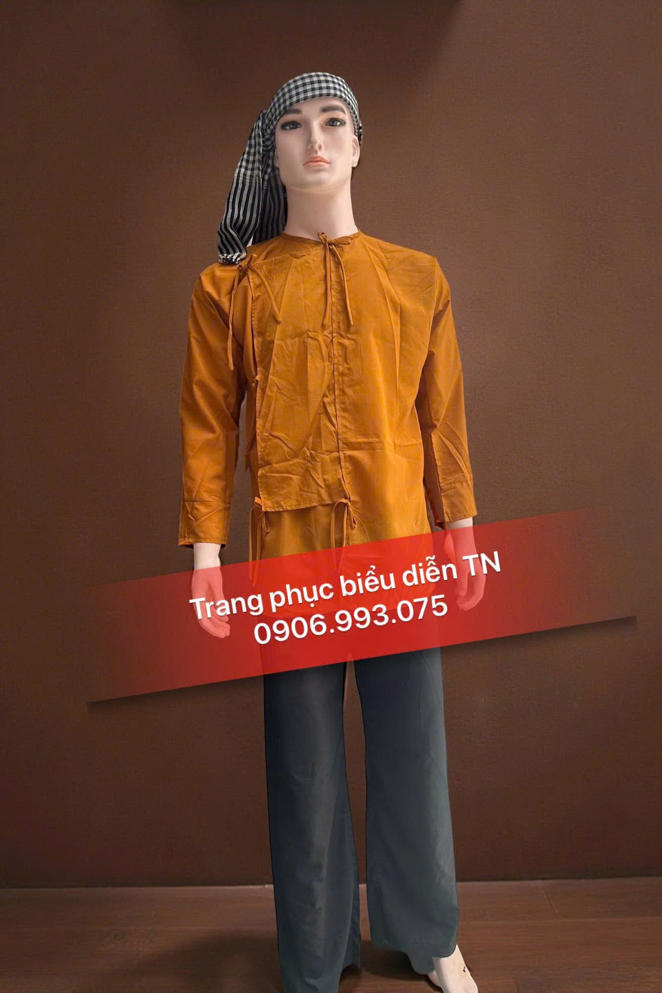 ABB35 - Áo Vạt Hò Nam Vàng Đất