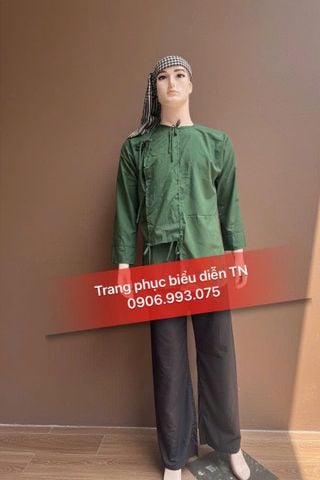  ABB29 - Áo Vạt Hò Nam Xanh Lá Nhạt 