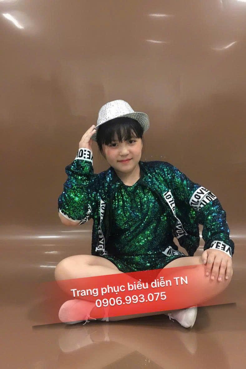 TE21 - Trang Phục Nhảy Kim Sa Có Áo Khoác