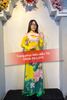 AD22 -Trang phục Áo Dài Sen Vàng Loang Xanh Lá