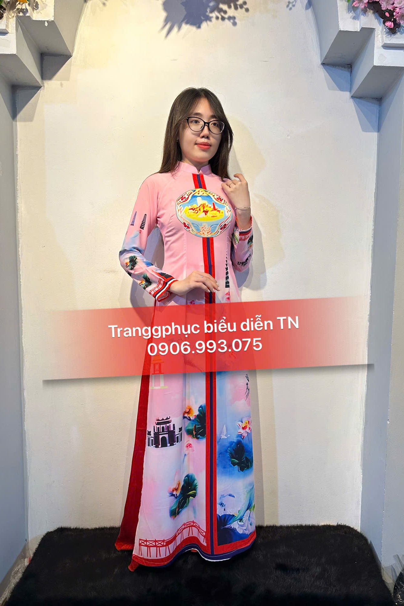 AD28 - Áo Dài Nữ Hồng (Lẻ)