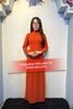 AD38 - Áo Dài Cô 3 Chấm Bi Cam