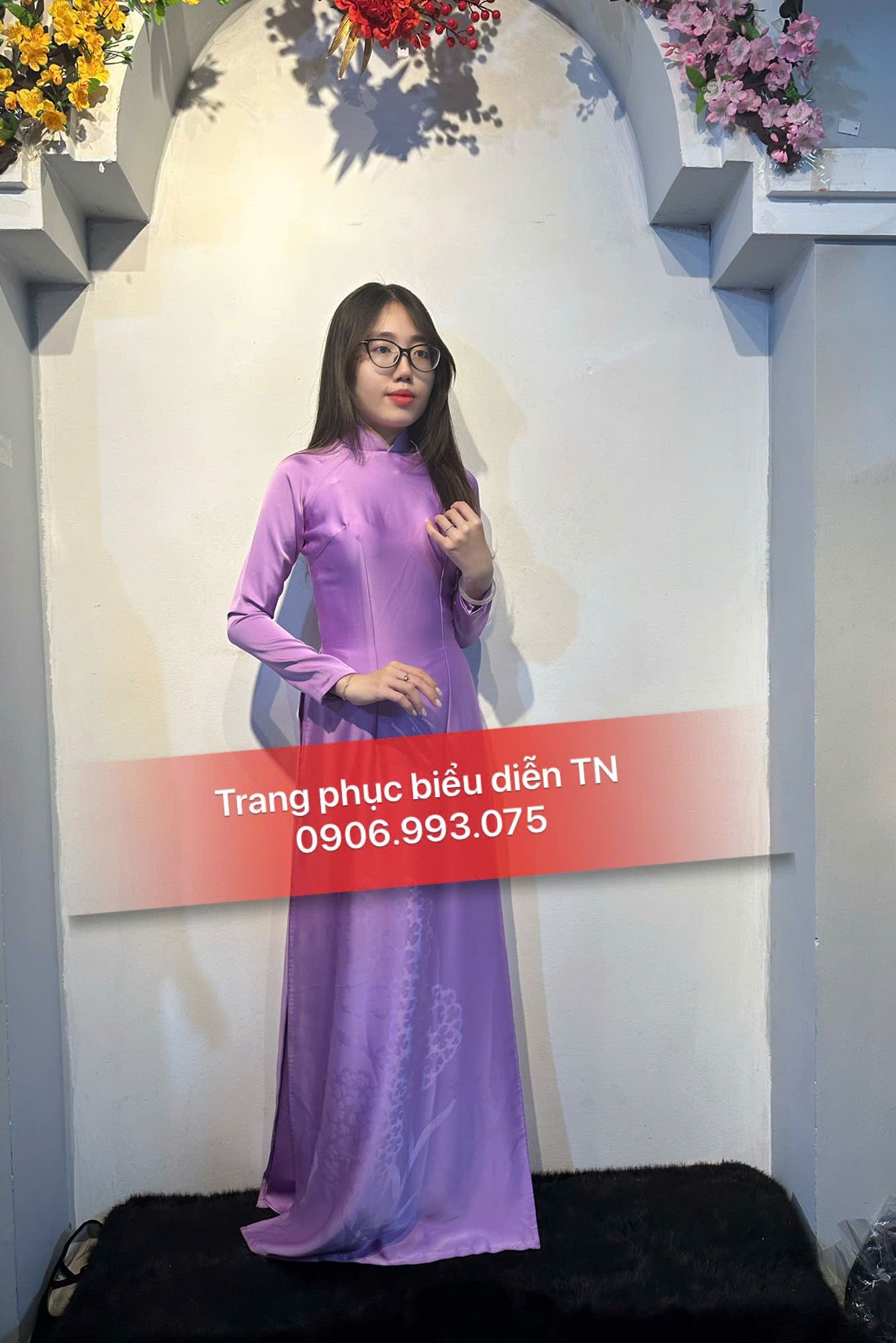 AD49 - Áo Dài Tím Cà (Lẻ)