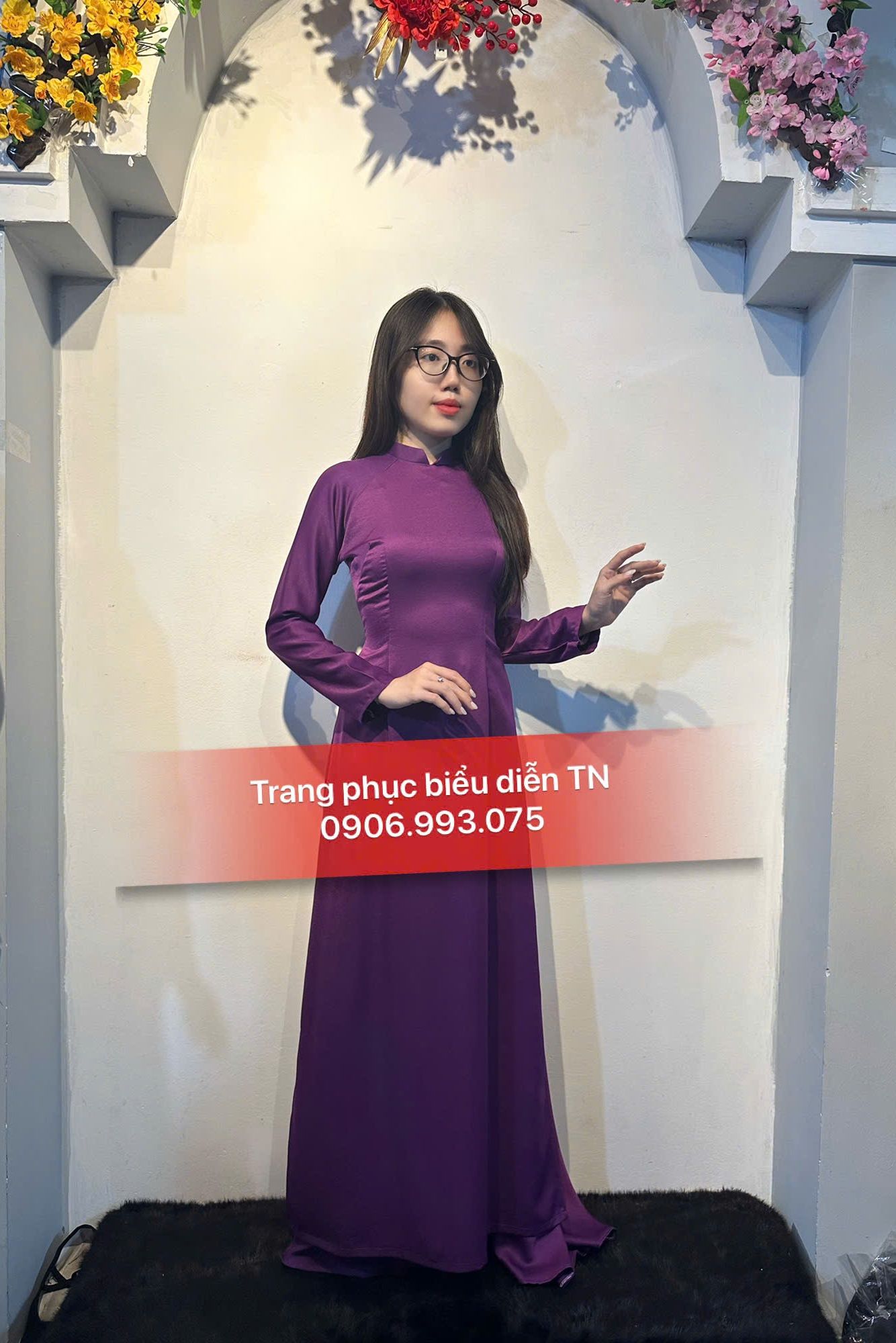 AD53 - Áo Dài Nữ Tím Huế (Lẻ)