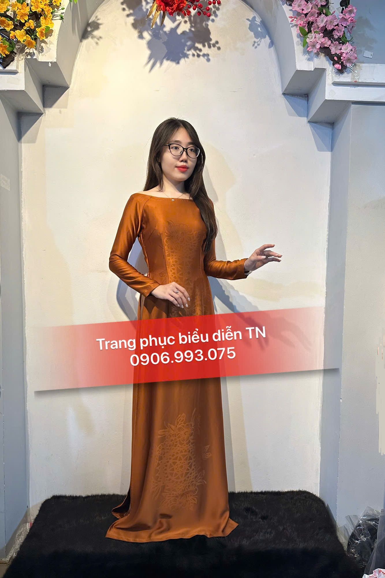 AD56 - Áo Dài Nữ Cánh Gián