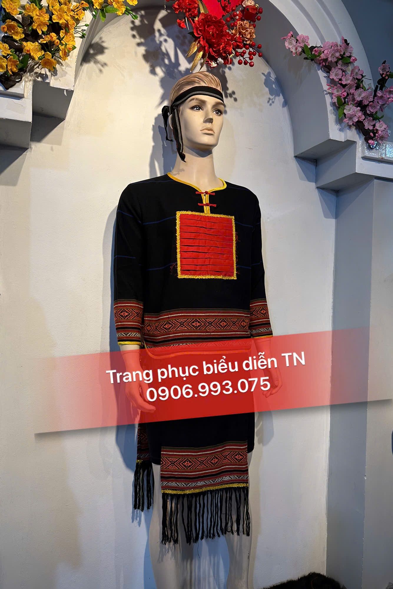 DT93A - Trang Phục Tây Nguyên Nam Thổ Cẩm Tay Dài