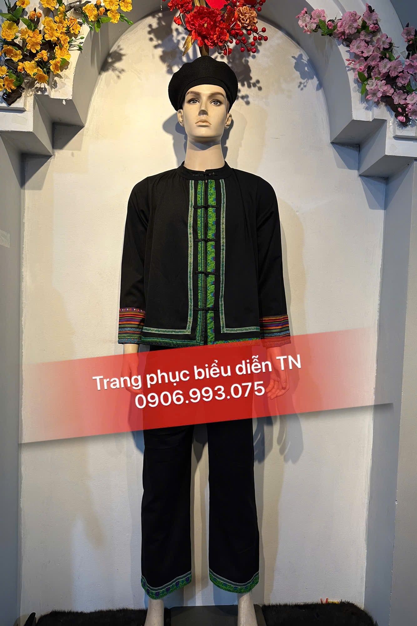 DT26A - Trang Phục Dân Tộc Thái Nam Viền Xanh Lá