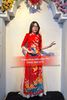 AD60 - Áo Dài Nữ Đỏ Hoa Tết