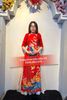 AD60 - Áo Dài Nữ Đỏ Hoa Tết
