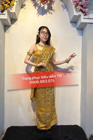  ĐT 106 - Trang Phục Dân Tộc Khmer Nữ Kim Sa Vàng 
