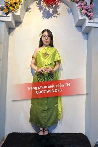  ĐT 110 - Trang Phục Dân Tộc Khmer Nữ Xanh Non 