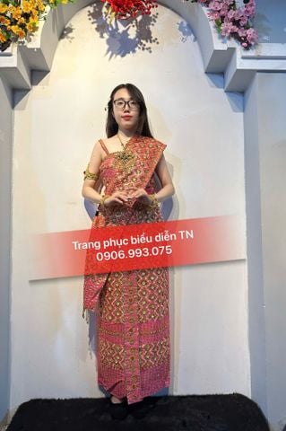  ĐT 109 - Trang Phục Dân Tộc Khmer Nữ Kim Sa Hồng M3 