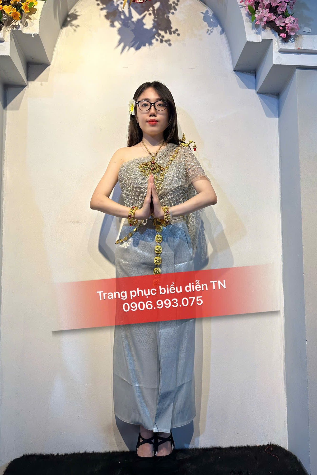 ĐT 112 - Trang Phục Dân Tộc Khmer Nữ Xám