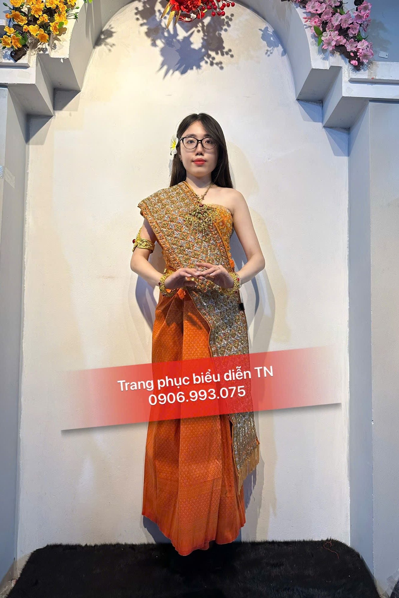 ĐT 111 - Trang Phục Dân Tộc Khmer Nữ Cam