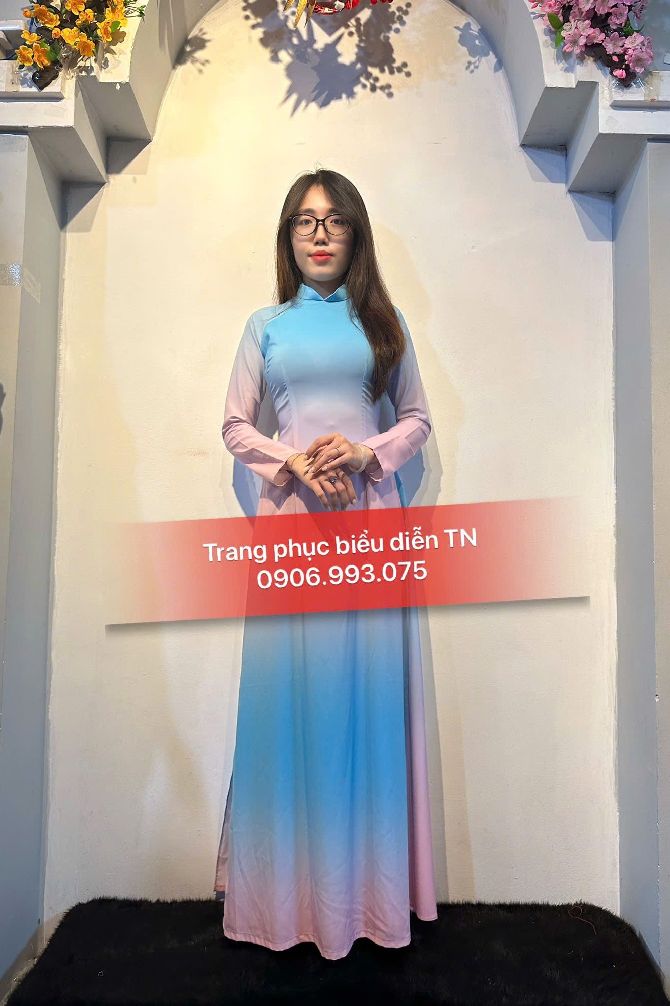 AD67 - Áo Dài Nữ Lụa Loang M1