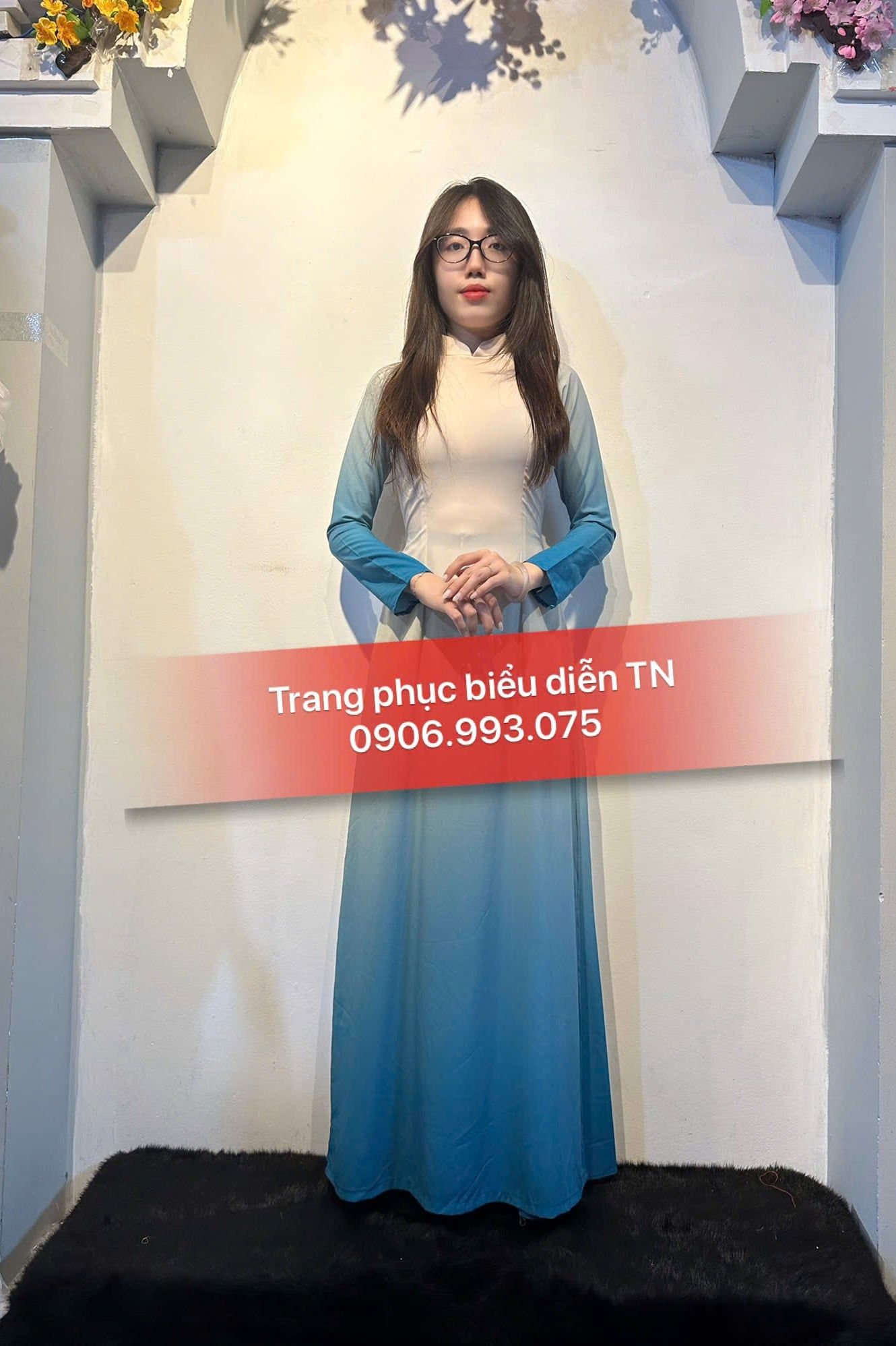 AD71 - Áo Dài Nữ Lụa Loang M4