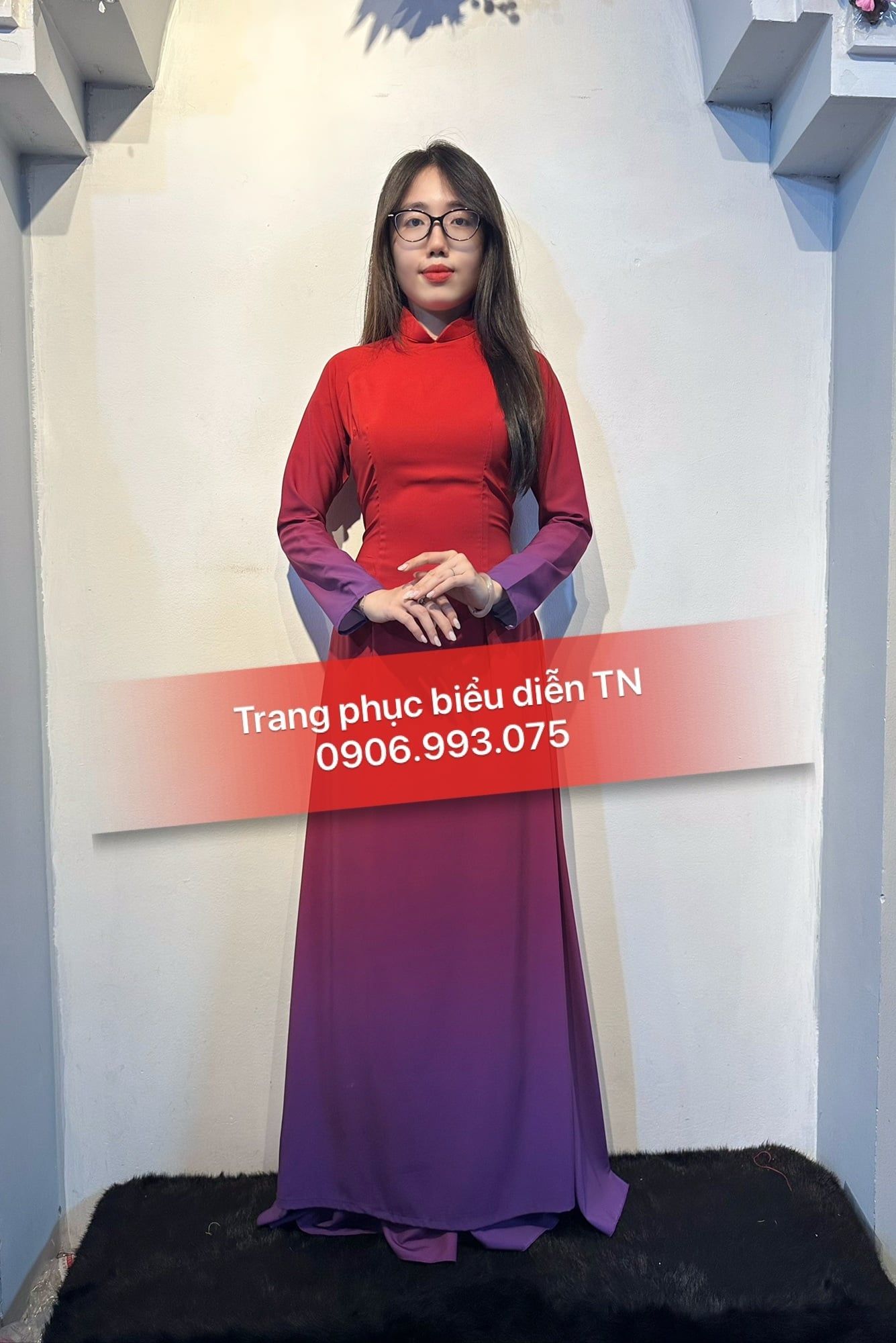 AD75 - Áo Dài Nữ Lụa Loang M8