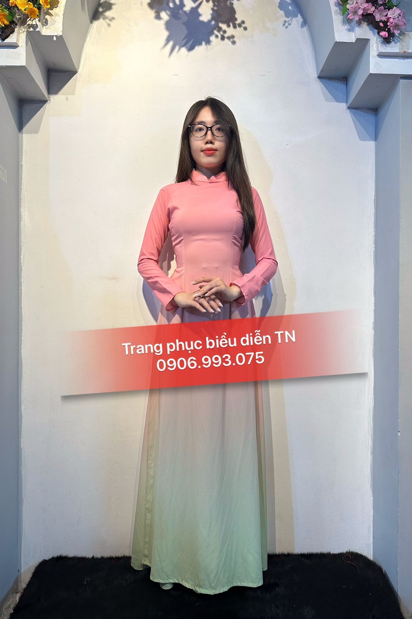 AD76 - Áo Dài Nữ Lụa Loang M9