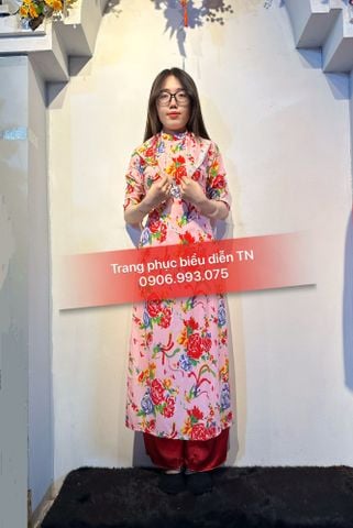  AD80 - Áo Dài Nữ Công Hồng 