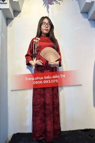  AD98 - Áo Dài Gấm Nơ M2 
