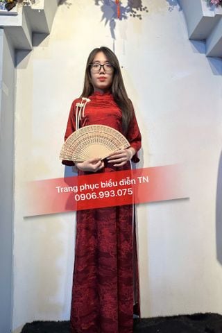  AD98 - Áo Dài Gấm Nơ M2 