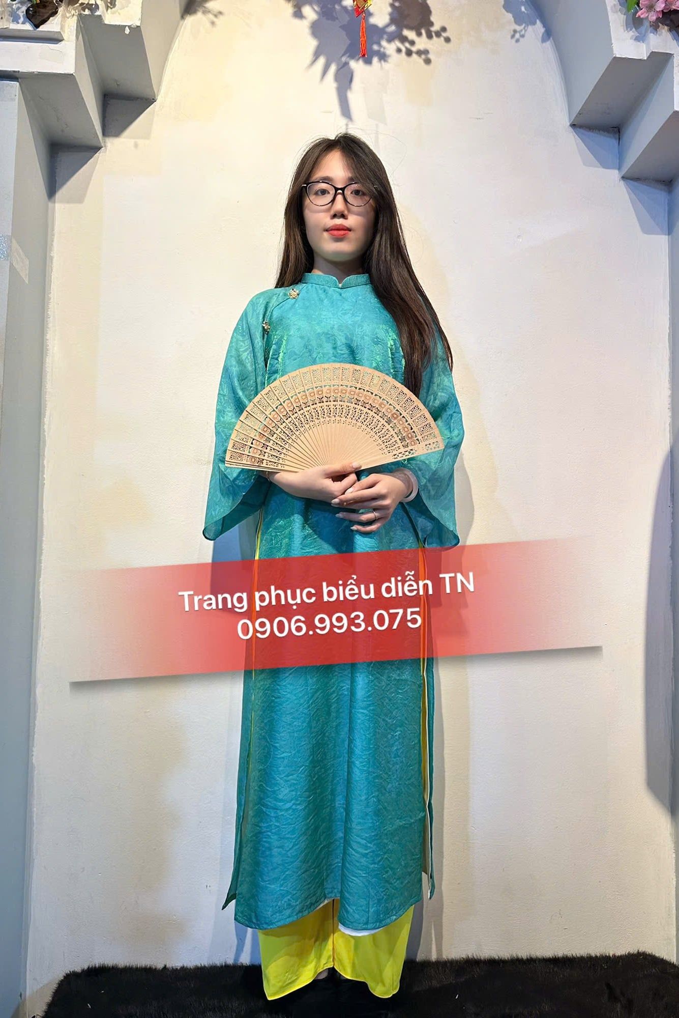 AD95 - Áo Dài Tơ Ánh Kim 4 Tà M10