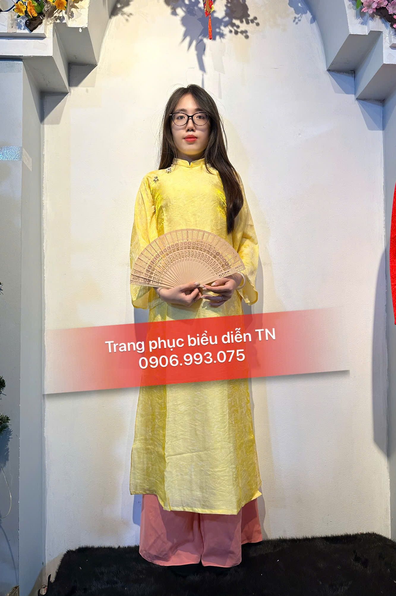 AD91 - Áo Dài Tơ Ánh Kim 4 Tà M6