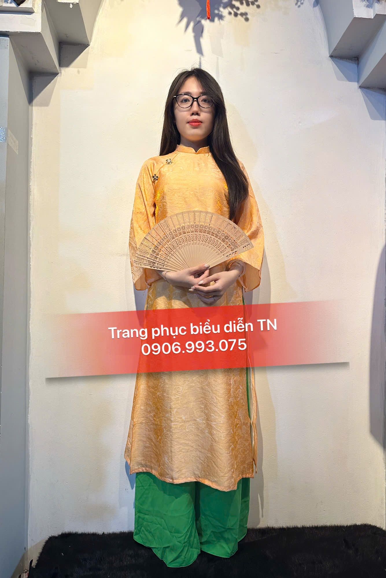 AD90 - Áo Dài Tơ Ánh Kim 4 Tà M5