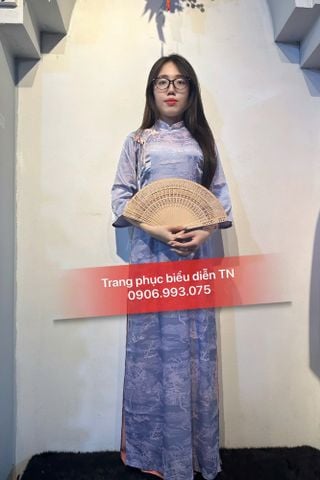  AD97 - Áo Dài Gấm Nơ M1 