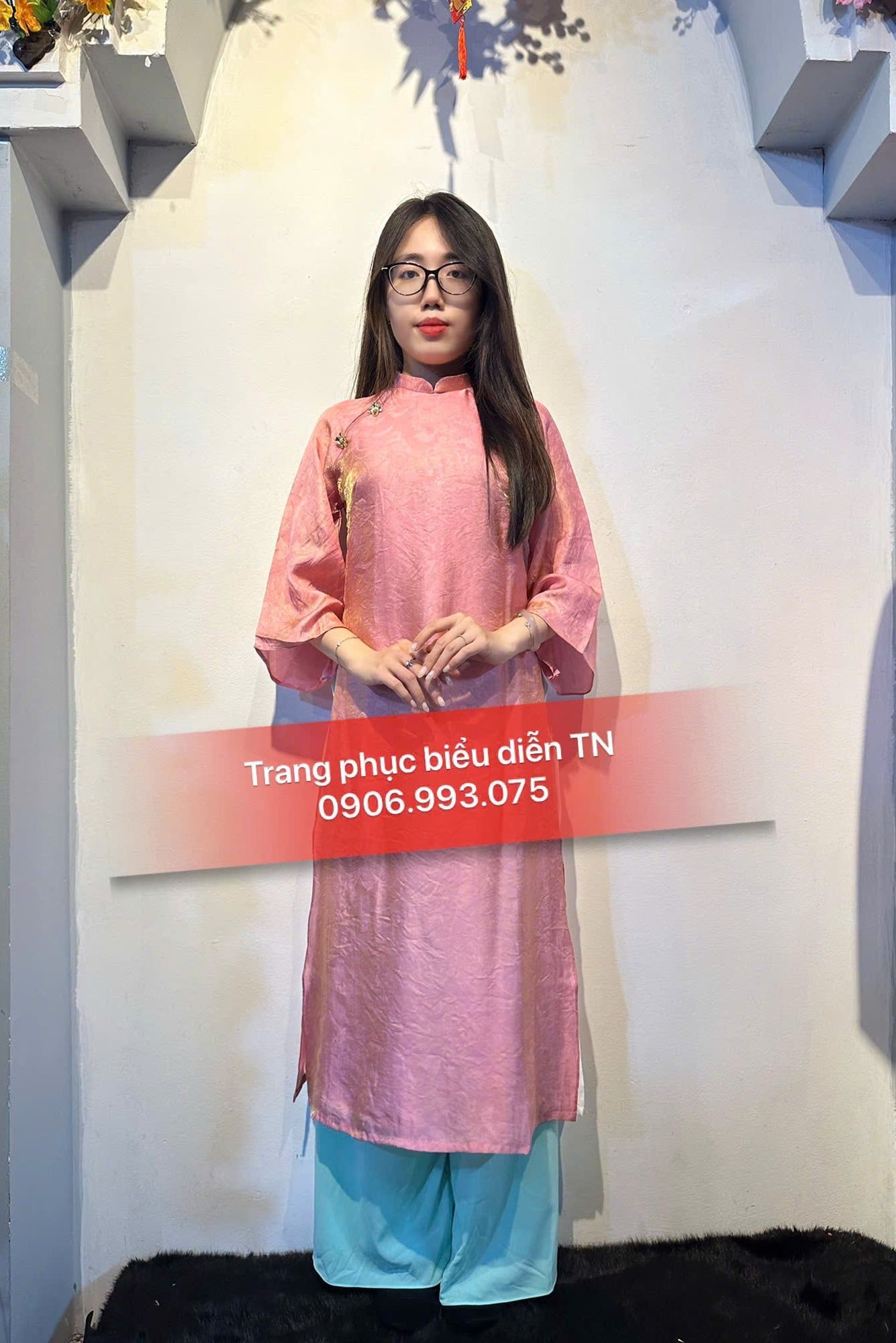 AD88 - Áo Dài Tơ Ánh Kim 4 Tà M3