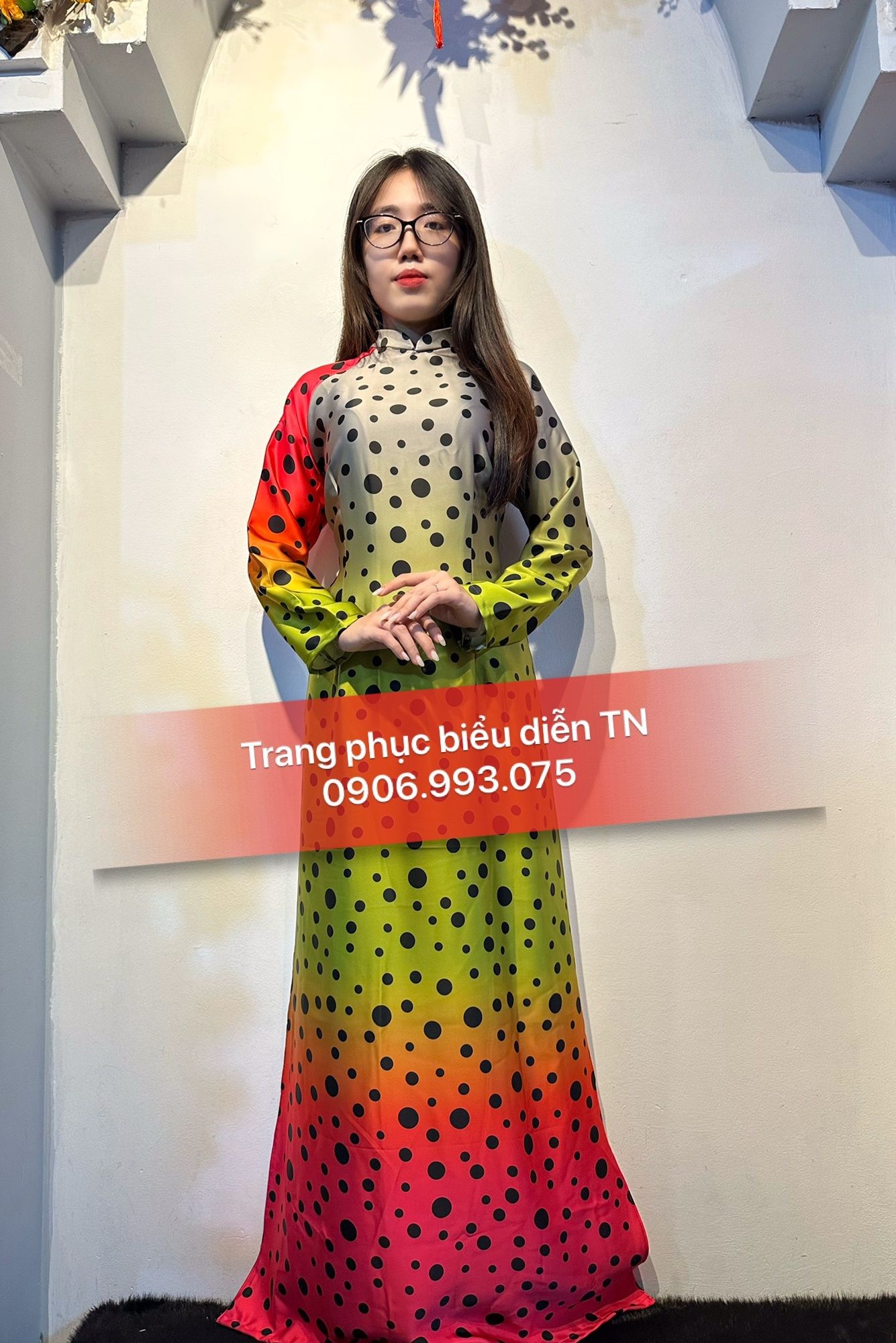 AD473 - Áo Dài Cô 3 Loang M3