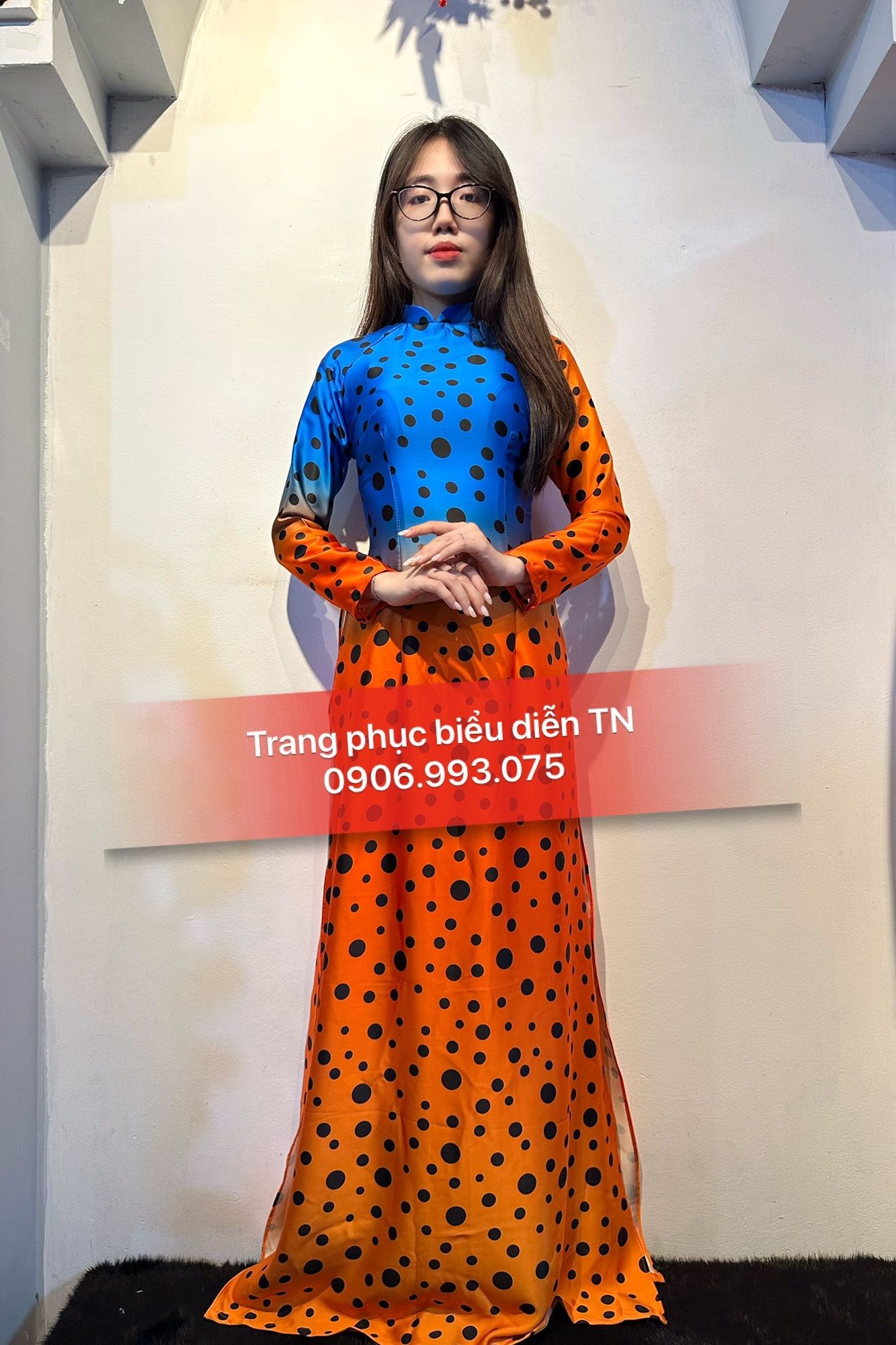 AD471 - Áo Dài Cô 3 Loang M1